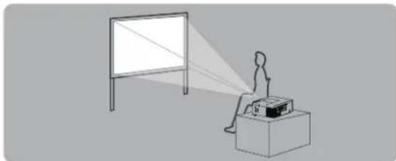 PANASONIC PTEZ570 - ■ Pose sur un bureau/au sol et projection avant - 1