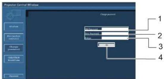 PANASONIC PTEZ570 - ■ Page Changer le mot de passe (pour les droits d'utilisateur) - 1