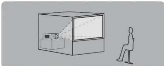 PANASONIC PTEZ570 - Pose sur un bureau/au sol et projection arrière - 1