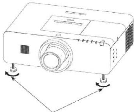 PANASONIC PTEZ570 - Réglage des pieds réglables avant - 1