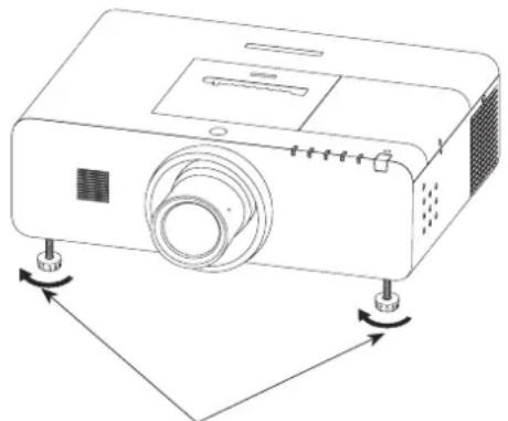 PANASONIC PTEX500 - Réglage des pieds réglables avant - 1