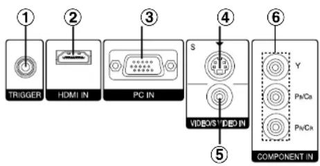 PANASONIC PTAE700U - Panneau des bornes - 1