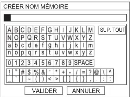PANASONIC PTAE2000E - Changement du nom du réglage de mémoire - 1