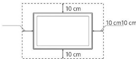 SAMSUNG UE75NU8005T - Sikre egnet ventilasjon rundt TV-en - 2