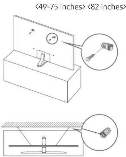 SAMSUNG UE75NU8005T - Preventing the TV from falling - 1