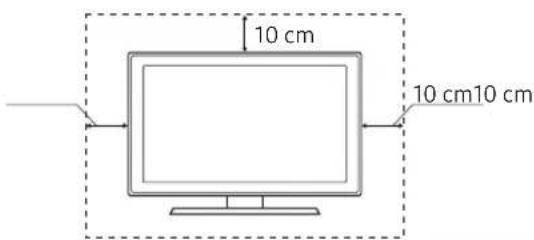 SAMSUNG UE65NU8005T - Ventilación adequada del televisor - 1