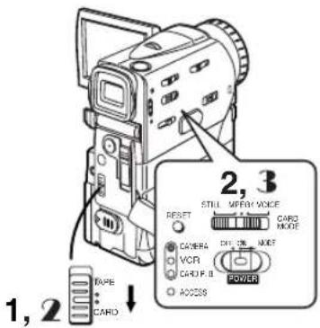 PANASONIC PVVM202 - Enregistrement d'une image à travers l'objectif du caméoscope (modeamera) - 2