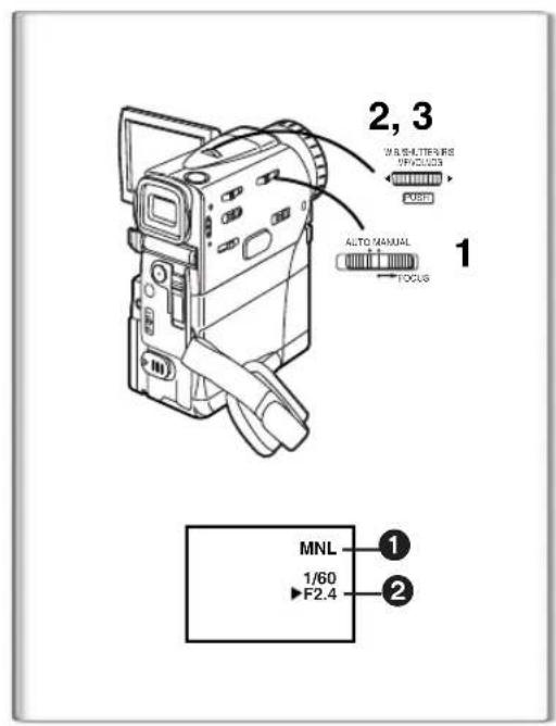 PANASONIC PVVM202 - Manual Shutter Speed Adjustment - 1