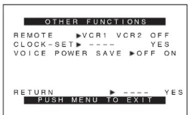 PANASONIC PVVM202 - Sous-menu [OTHER FUNCTIONS] - 4