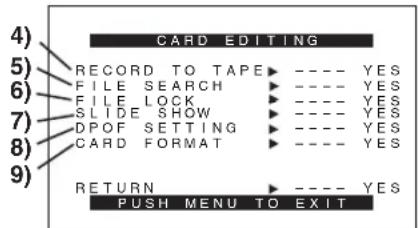 PANASONIC PVVM202 - Sous-menu [OTHER FUNCTIONS] - 2