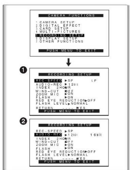 PANASONIC PVDC352 - Menu d'accès rapide en mode de lecture de carte A - 3