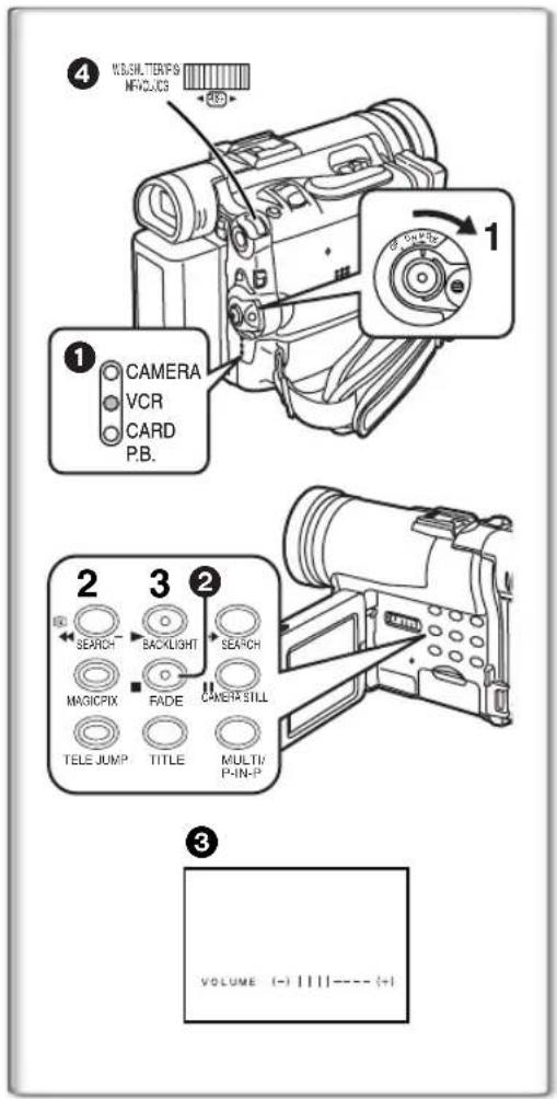 PANASONIC PVDC352 - Appuyer sur la touche d'enregistrement ou sur [PHOTO SHOT] pour enregistrer sur la cassette. - 1
