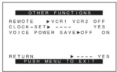 PANASONIC PVDC352 - Sous-menu [OTHER FUNCTIONS] - 4