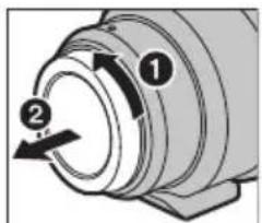 PANASONIC HES200 - Installazione/Rimozione dell'obiettivo - 1