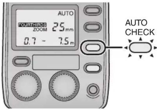 PANASONIC Lumix DMWFL500 - Vérifiez que le voyant [AUTO CHECK] est en train de clignoter. - 1