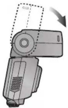 PANASONIC Lumix DMWFL500 - Point the flash head down as far as it will go (7 degrees downward). - 1