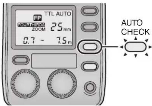 PANASONIC Lumix DMWFL500 - Prüfen Sie, ob die [AUTO CHECK]-Kontrollleuchte blinkt. - 1