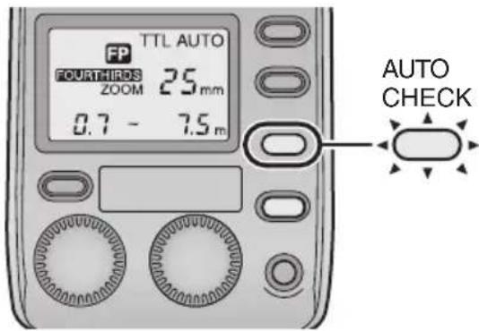 PANASONIC Lumix DMWFL500 - Vérifiez que le voyant [AUTO CHECK] est en train de clignoter. - 1