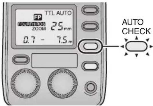 PANASONIC Lumix DMWFL500 - Compruebe que la lámpara [AUTO CHECK] esté destellando. - 1