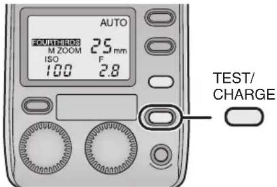 PANASONIC Lumix DMWFL500 - Check that the [TEST/CHARGE] button lights. - 1