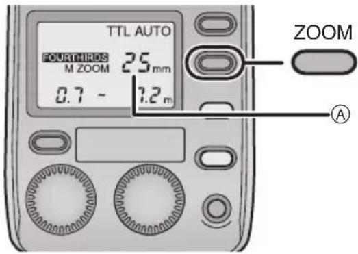 PANASONIC Lumix DMWFL500 - Push the [ZOOM] button, and select the lighting angle. - 1