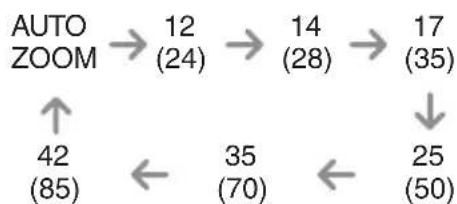 PANASONIC Lumix DMWFL500 - Puede seleccionarse cualquier de los siguientes ajustes del ZOOM: - 1