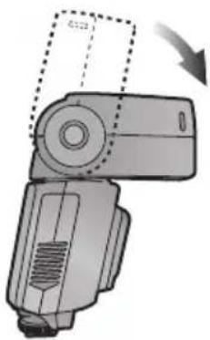 PANASONIC Lumix DMWFL500 - Richten Sie den Blitzlichtkopf so weit wie möglich nach unten (7 Grad nach unten). - 1