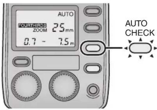 PANASONIC Lumix DMWFL500 - Prüfen Sie, ob die [AUTO CHECK]-Kontrollleuchte blinkt. - 1