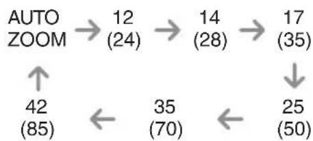PANASONIC Lumix DMWFL500 - Any of the following ZOOM settings can be selected: - 1