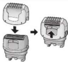 PANASONIC ESWS20 - Place the bikini comb onto the shaver head and slide trimmer up. - 1