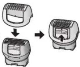 PANASONIC ESWD52 - Place the bikini comb onto the shaver head and slide trimmer up. - 1