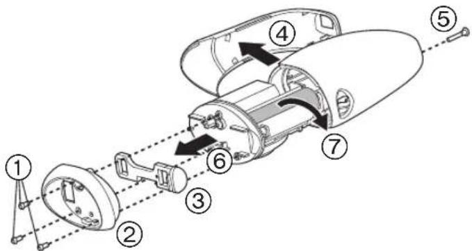 PANASONIC ESWD52 - Removing the built-in rechargeable battery - 1