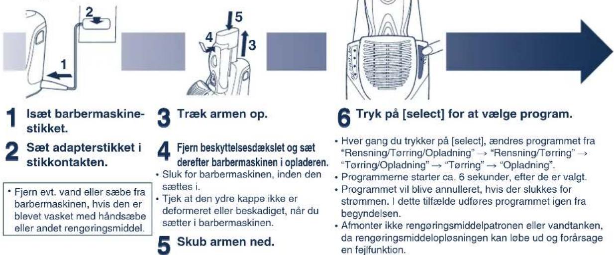 PANASONIC ES7109 - Rengoring af barbermaskinen - 1