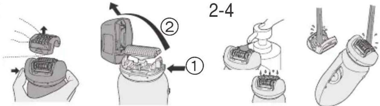 PANASONIC ES2055 - Epilaattorin peseminen - 1