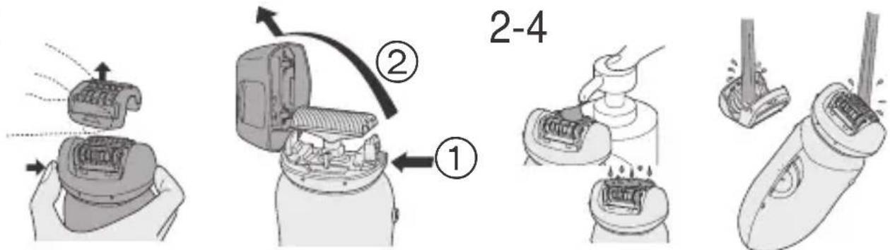PANASONIC ES2055 - Lavaggio dell'epilatore - 1