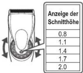 PANASONIC ERFGP72 - Einstellen der Schnitthöhe - 1