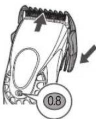 PANASONIC ERDGP82 - Smontaggio e montaggio degli accessori pettine - 1
