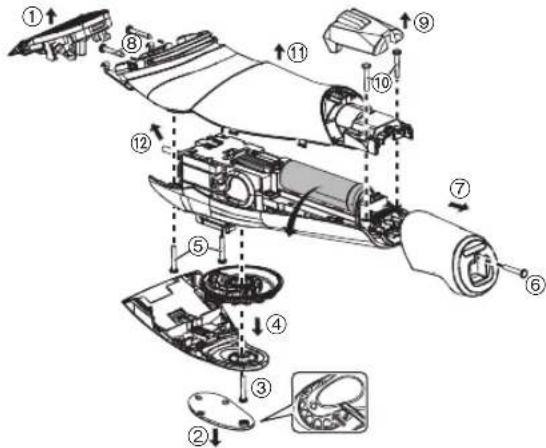 PANASONIC ERDGP82 - Rimozione della batteria ricaricabile incorporata - 1