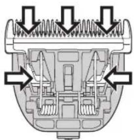 PANASONIC ERDGP72 - Rimozione e montaggio della lama - 7