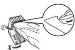 PANASONIC ERDGP62 - Smontaggio e montaggio degli accessori pettine - 1