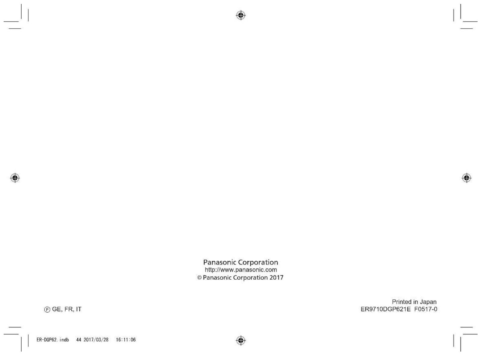 PANASONIC ERDGP62 - Caratteristiche - 5