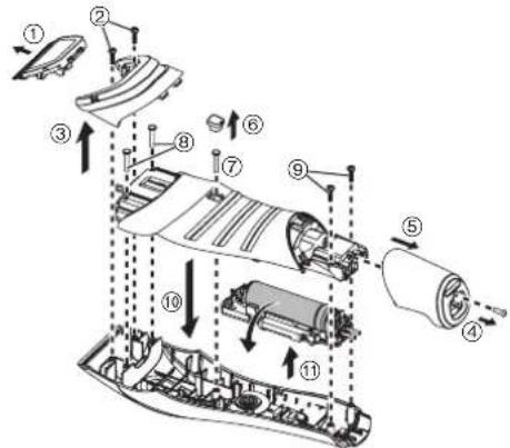 PANASONIC ERDGP62 - Entfernen Sie den eingebauten, wiederaufladbaren Akku vor der Entsorgung aus dem Haarschneidegerät. - 1