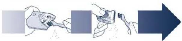 PANASONIC ER5209 - Rengoring af bladet - 2