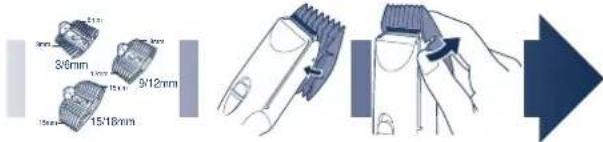 PANASONIC ER5209 - A toldalek felhelyezese - 2