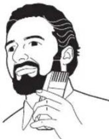 PANASONIC ER2302 - Brug af trimmeren - 1