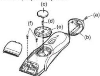 PANASONIC ER2201 - Removing the built-in rechargeable battery - 1