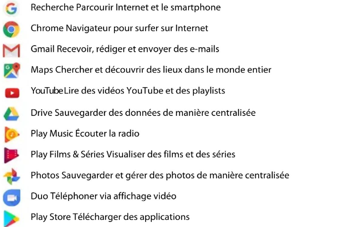 GIGASET GS270 PLUS - Applications standard Google pré-installées - 1