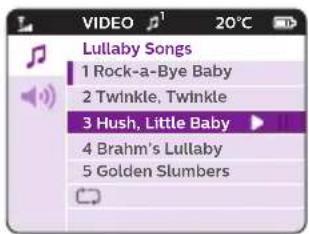 PHILIPS AVENT SCD841 - Valg af vuggevise - 2