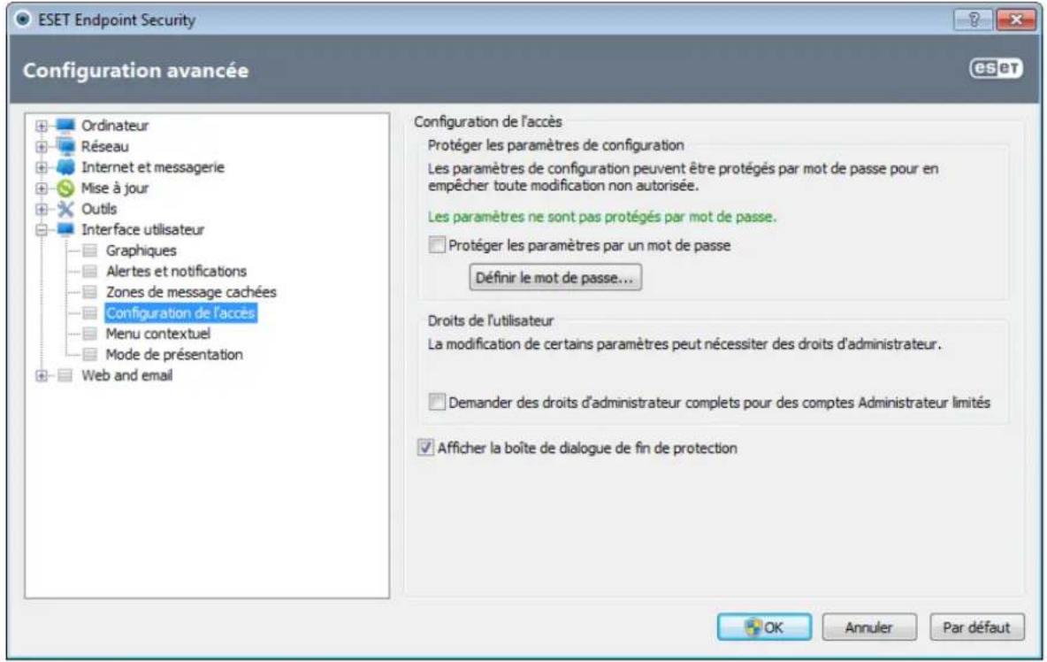 ESET Endpoint Security for Windows - Protection des paramètres - 1
