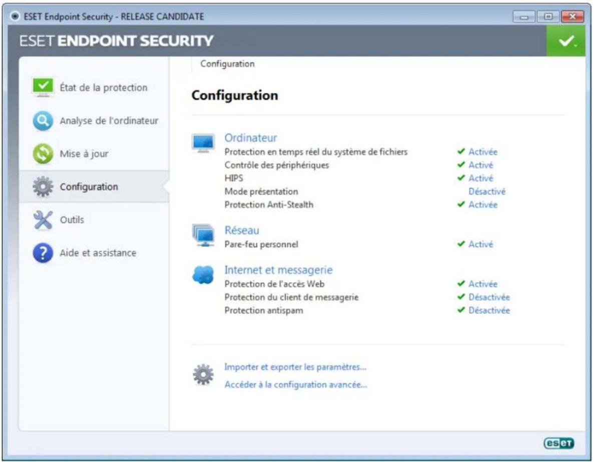 ESET Endpoint Security for Windows - Utilisation de ESET Endpoint Security - 1